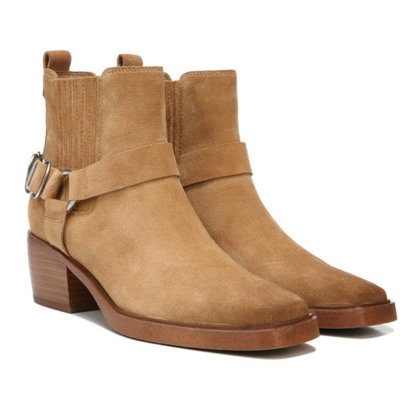 NWT Suede Harness Buckle Backed Ankle Boots by Sam Edelman - Picture 3 of 7